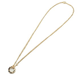 Authentic Cartier Love Circle 2P Diamond Necklace K18 750YG Yellow Gold Used F/S