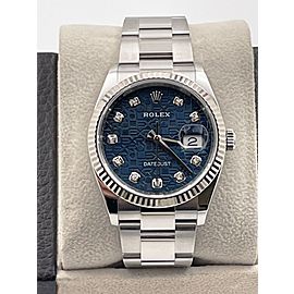 Rolex 126234 Datejust Blue Jubilee Diamond Dial Stainless Steel