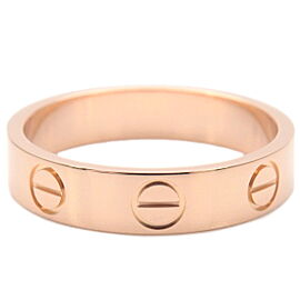 Auth Cartier Mini Love Ring K18PG 750 Rose Gold #47 US4-4.5 HK8.5 EU47 Used F/S