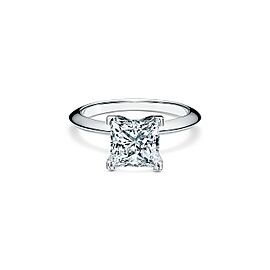 Tiffany & Co Princess Cut Diamond 0.73 cts Solitaire Platinum Engagement Ring