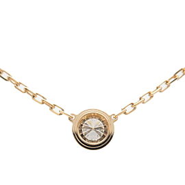 Auth Cartier Diamants Legers LM 1P Diamond Necklace