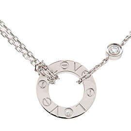 Authentic Cartier Love Circle 2P Diamond Necklace