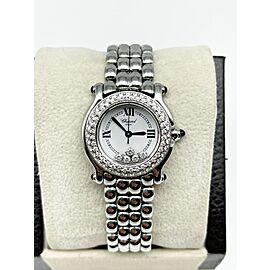 Chopard Ladies Happy Sport Diamond Stainless Steel Watch