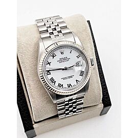 Rolex Datejust White Roman Dial Stainless Steel 2002