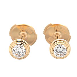 Auth Cartier Diamants Legers Earrings SM K18 750 Yellow Gold Used F/S