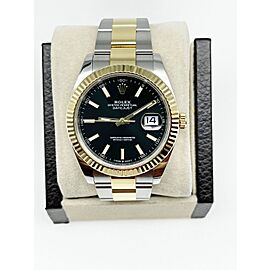 Rolex 126333 Datejust 41 Black Dial 18K Yellow Gold Steel