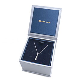 Authentic 4°C 3P Diamond Drop Necklace