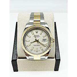 Rolex Datejust 41 Ivory Dial 18K Yellow Gold Steel