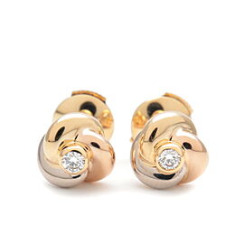 Authentic Cartier Baby Trinity Diamond Earrings