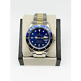 Rolex Submariner Blue Dial Bezel 18K Yellow Gold Steel