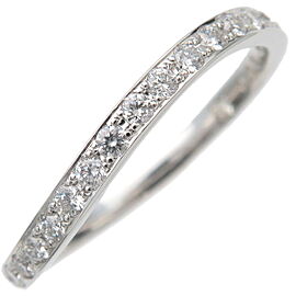 Auth VENDOME AOYAMA Half Eternity Diamond Ring