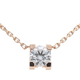 Cartier C De Cartier Diamond Necklace Rose Gold