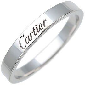 Authentic Cartier Engraved Ring Platinum