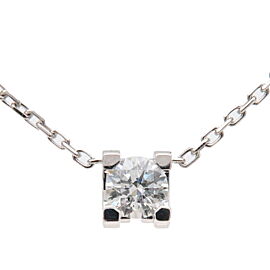 Cartier C de Cartier Diamond Necklace 0.18ct K18WG 750 White Gold