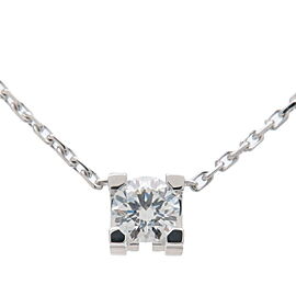 Auth Cartier C de Cartier Diamond Necklace