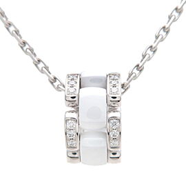 CHANEL Ultra Collection Diamond Necklace K18WG White Ceramic