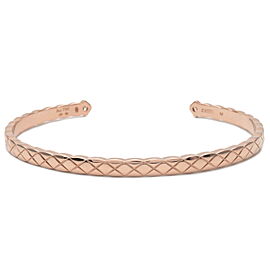 CHANEL Coco Crush 2P Diamond Bracelet Size M K18 Rose Gold