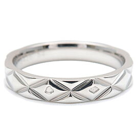 CHANEL Matelasse Ring Medium PT950 Platinum