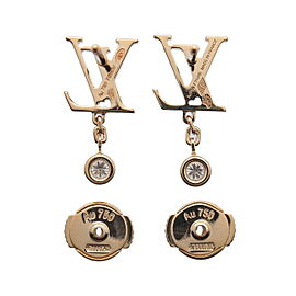 Louis Vuitton Puce Idylle Blossom LV Diamond Earrings K18YG Q96495 Used F/S