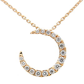 STAR JEWELRY Crescent Moon Charm Diamond Necklace