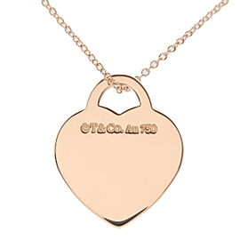 Tiffany & Co. Return to Tiffany Heart Tag Necklace K18PG Rose Gold