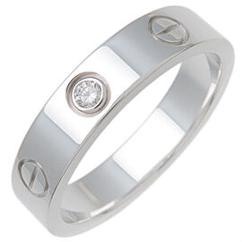 Cartier Mini Love Ring 1P Diamond K18 750WG White Gold