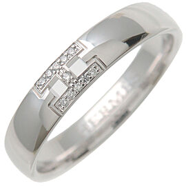 HERMES Ever Hercules Diamond Ring K18WG White Gold