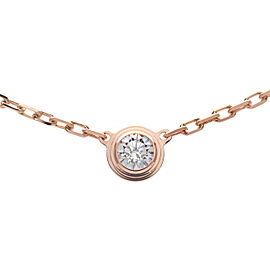 Cartier Diamants Légers SM 1P Diamond Necklace K18 RoseGold