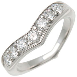 Tiffany&Co. V Band Ring 7P Diamond PT950 Platinum