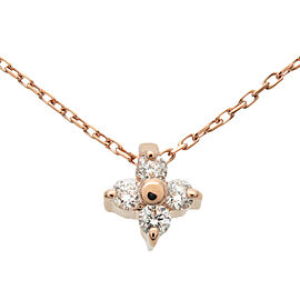 Ete Diamond Necklace 0.05ct K18PG 750PG Rose Gold