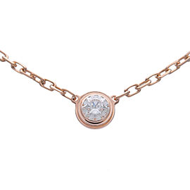 Cartier Diamants Légers SM 1P Diamond Necklace 0.09ct K18 RoseGold