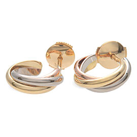 Cartier Trinity Earrings K18 750 Yellow Gold White Gold Rose Gold