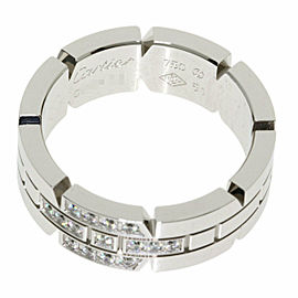 CARTIER 18k White Gold Tank Ring LXGQJ-436