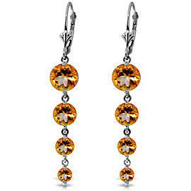 7.8 CTW 14K Solid White Gold Hope Will Find You Citrine Earrings