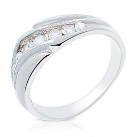 14K White Gold, 14K Yellow Gold Diamond Wedding Ring