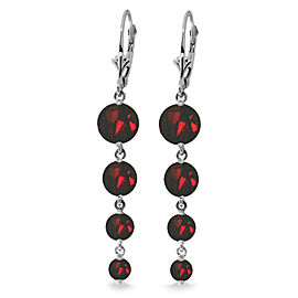 7.8 CTW 14K Solid White Gold Chandelier Earrings Natural Garnet