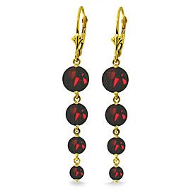 7.8 CTW 14K Solid Gold Chandelier Earrings Natural Garnet