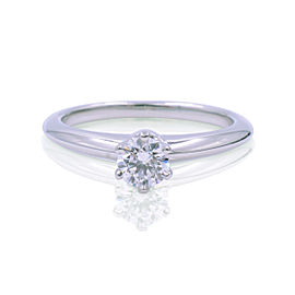 Tiffany & Co. Platinum 0.23ct Solitare Diamond Engagement Ring Size 4