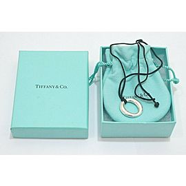 TIFFANY & Co Sterling Silver "O" Silk Cord Necklace LXGoods-174