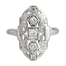 14K White Gold Diamond Ring