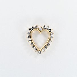 Diamond Heart Pendant 14K Yellow Gold 0.30Ct 4.3 grams