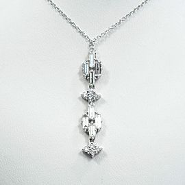 Baguette Diamonds Pendant 2Ct in total 18K White Gold