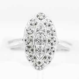 White White Gold Diamond Womens Ring Size 7.5