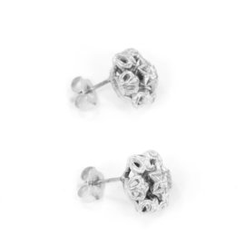 White White Gold Diamond Womens Earrings