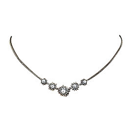 David Yurman Sterling Silver and Pearl 5 Stations Starburst Necklace