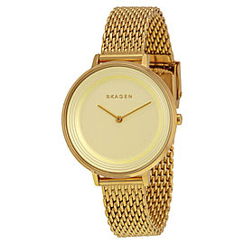 Skagen SKW2333 Gold Dial Gold Tone Stainless Womens Watch