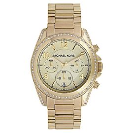 Michael Kors MK5166 Golden Runway Gold Tone Chronograph Glitz Analog Watch