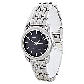 Anne Klein AK/1365 Stainless Steel Bracelet Elegant Black Dial Womens Watch