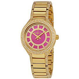 Michael Kors MK3442 Mini Kerry Fuchsia Dial Gold Tone Stainless Womens Watch