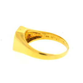 Yellow Gold Sapphire, Diamond Mens Ring Size 7.93